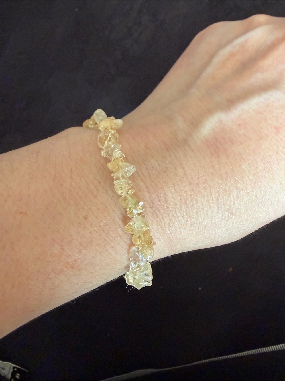 🌟 Natural Citrine Crystal Chip Stretch Bracelet – Joy & Abundance Boho Jewelry